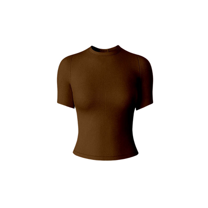 Espresso - Signature Ribbed Short Sleeve